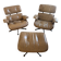 Armchairs and footrests by Charles & Ray Eames