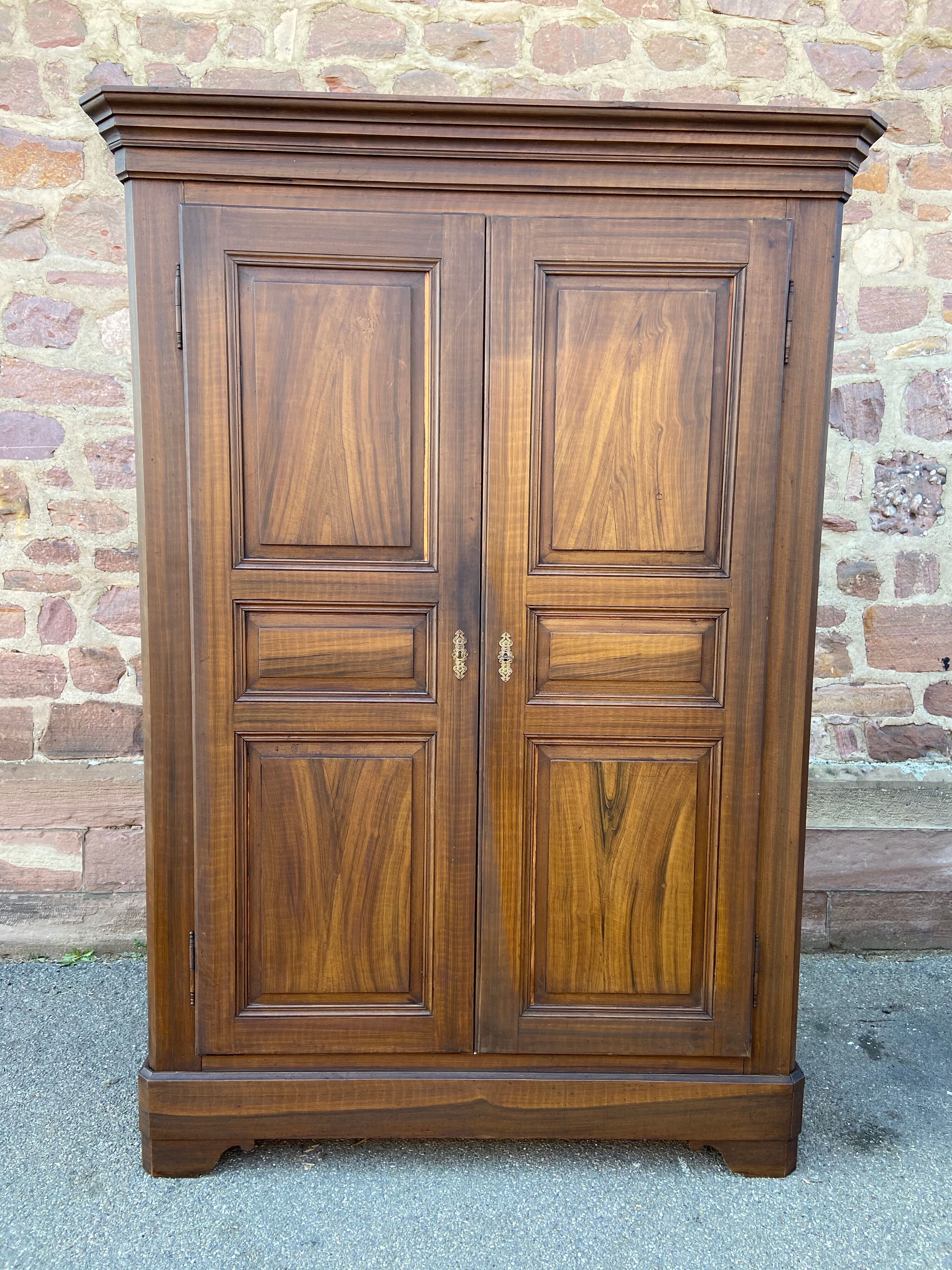 Rustic cabinet vintage fir paint original Alsace 1900s