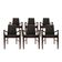 Arne Vodder Mid-Century Modern Set of Six Leather Dyrlund Danish Chairs, 19