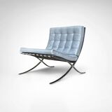 Barcelona lounge chair MR90 by Mies van der Rohe for Knoll 1980s