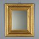 Antique gilded wooden mirror with guilloché frame, Italy, 19th century.