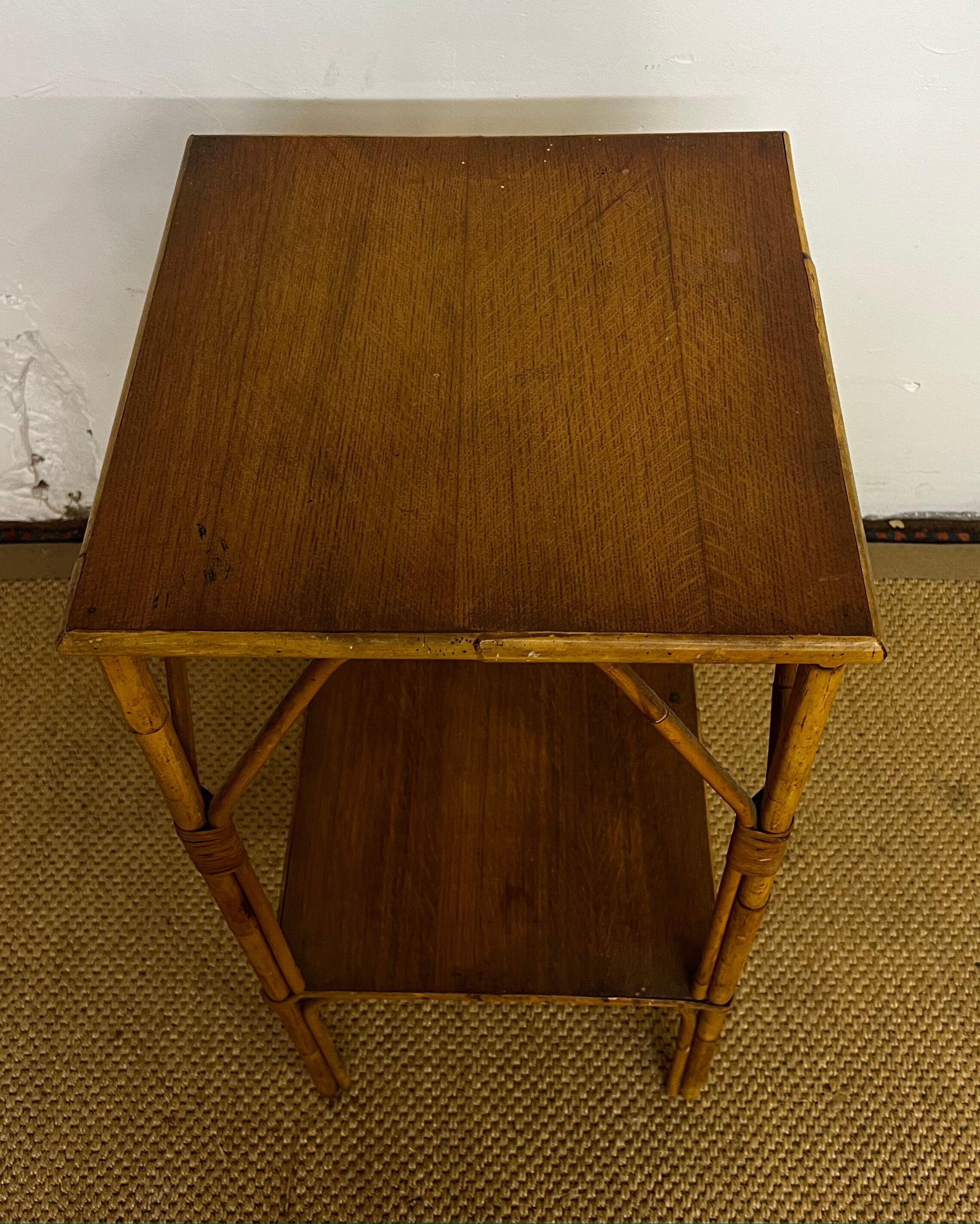 Rattan and bamboo selette