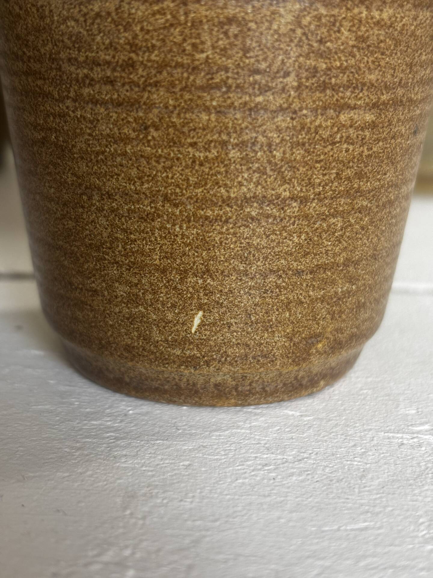 Set of 5 Digoin stoneware tumblers