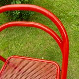 Set of 4 folding chairs in metal 70s