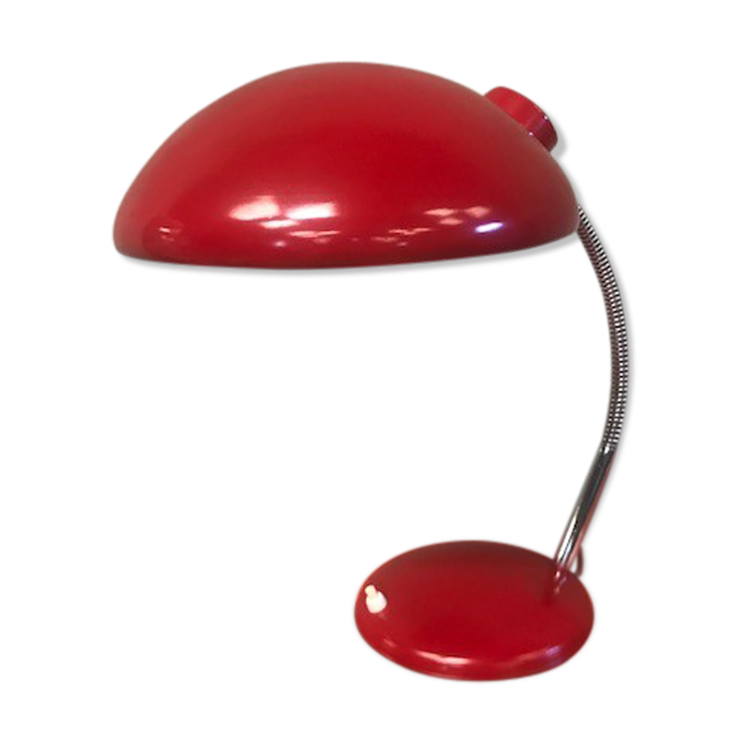 Vintage metal red lamp 1960