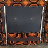 Vintage 1970s orange geometric patterned space-age armchair
