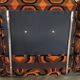 Vintage 1970s orange geometric patterned space-age armchair