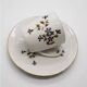 Porcelain Coffee Mug with Cornflower Decor