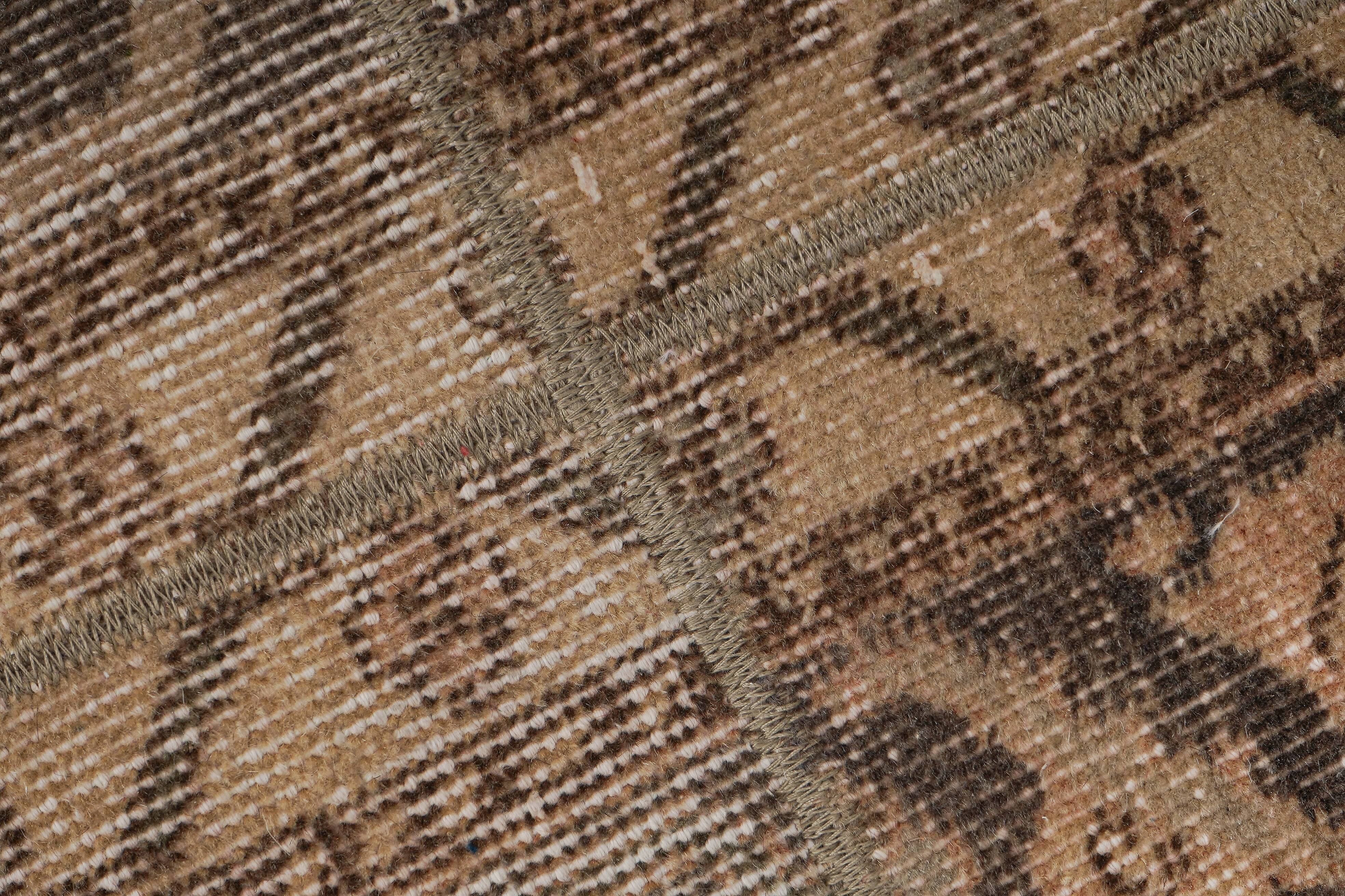 Vintage Turkish Oushak Rug Handwoven 40x711 cm