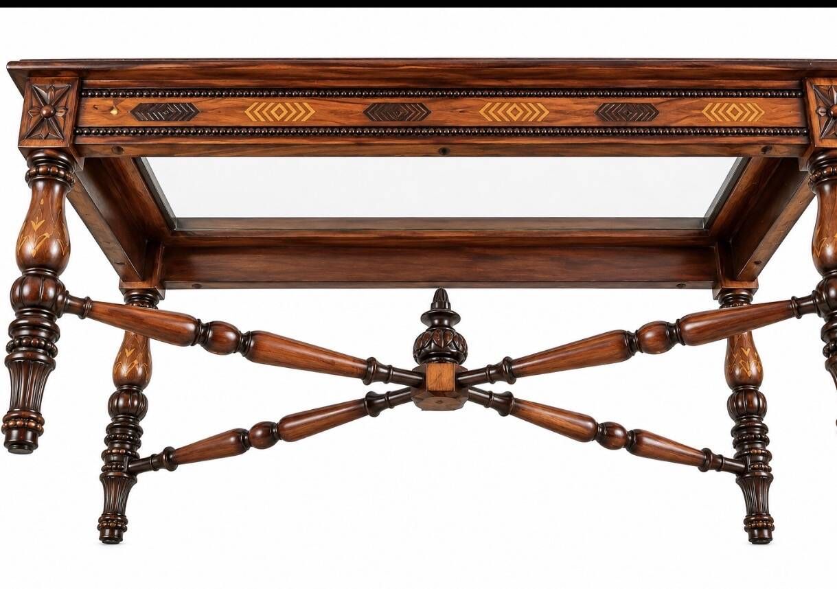 Set of 3 carved wooden coffee tables Chiniot, Pakistan