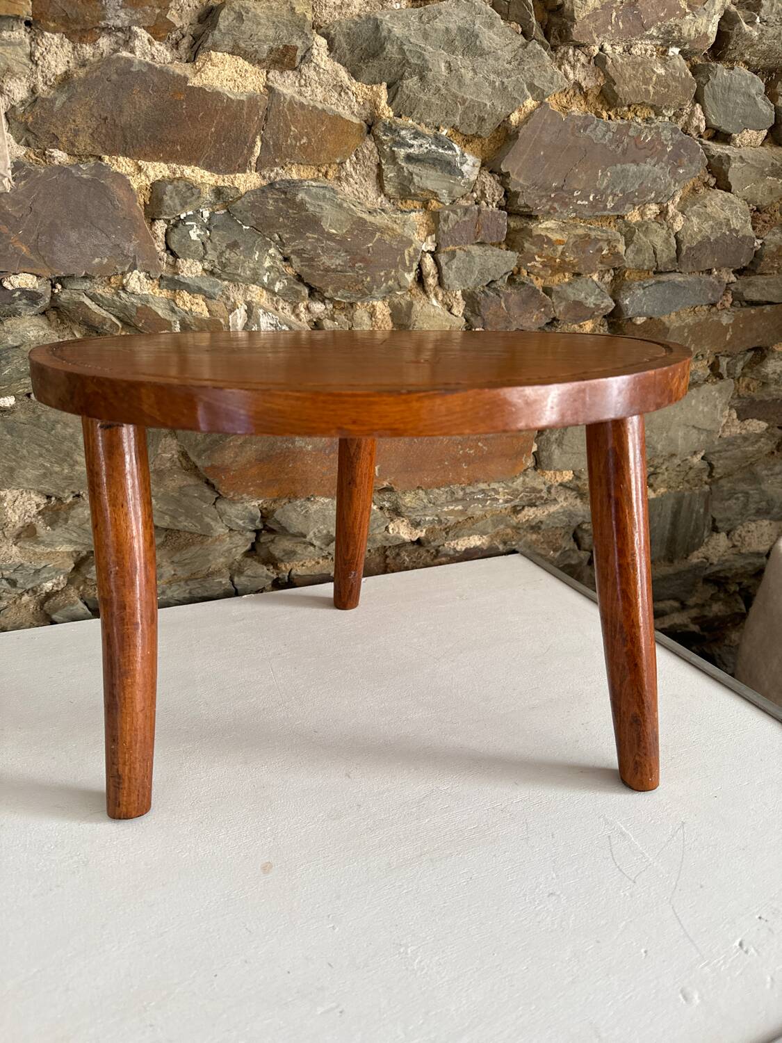 Wooden tripod side table