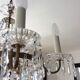 Old hot air balloon chandelier with crystal and bronze grapevines 9 fires