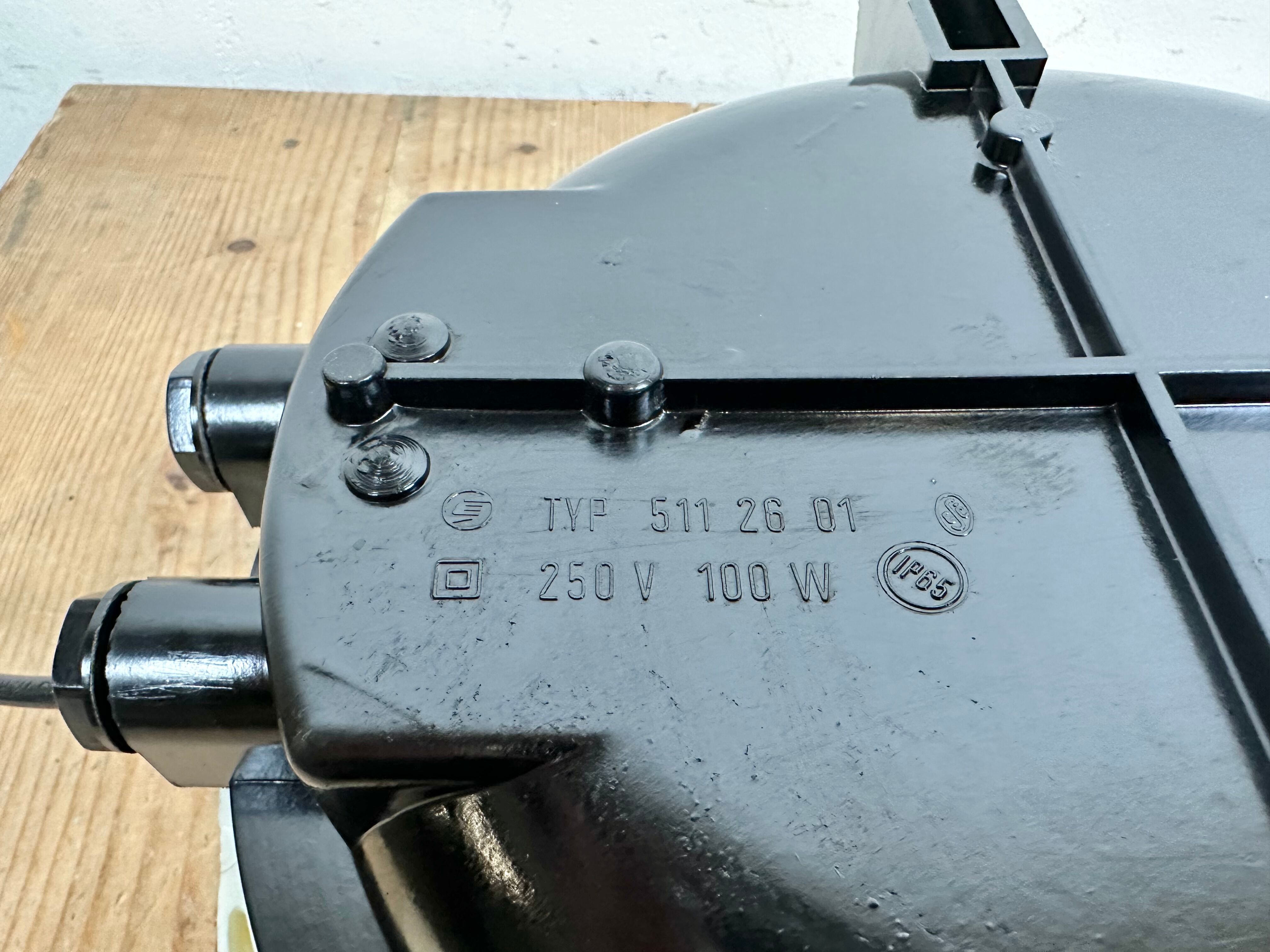 Industrial bakelite wall or ceiling light from Elektrosvit, 1980s