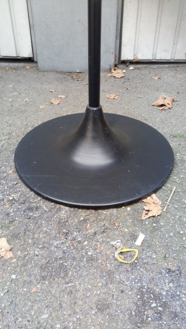 Perroquet pivotant à 12 boules en métal vintage année 70 chromé noir