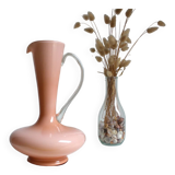 Pink glass decanter