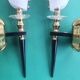 Pair of 50s rockabilly torch wall lights