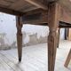 Solid oak farmhouse table with integrated extensions 1950