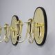 Art Nouveau brass wall sconces Hoffmann style, 1920s
