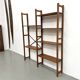 XXL Modernist Library in Solid Pine – 1950s Design – L164 cm