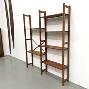 Bibliothèque Moderniste XXL en Pin Massif – Design Années 50 – L164 cm
