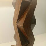 Lampe sculpture en bois, 1950