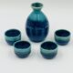 Japanese sake service in Mino Seiryu ceramic.