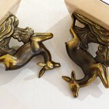 Pair of Art Deco deer book greenhouses