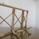 Bamboo rattan coat rack, 3 hooks 70s