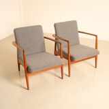 Pair of teak armchairs by CB Hansen for SL Møbler 60's