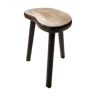Handcrafted oak bean-shaped stool