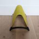 Yellow vinyl door, wooden structure