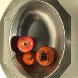 Cut art deco metal octagonal wooden handles