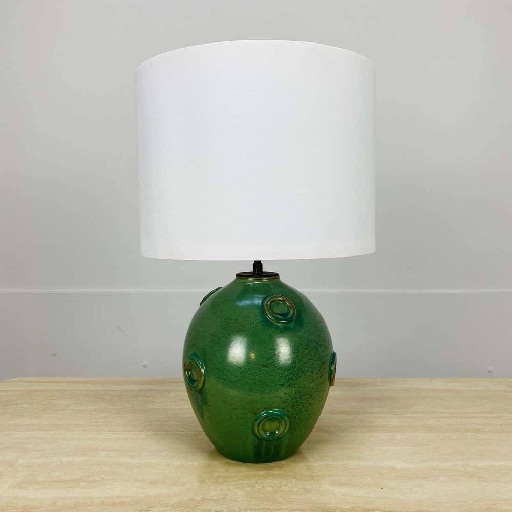 Lamp by Jerk Werkmaster for Nittsjo, Sweden, 1930, Scandinavian ceramic