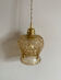 Vintage amber glass globe lamp