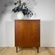 Danish 1960s teak chest of drawers with metal insert