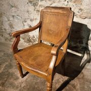 Antique French barber's chair, early 1900s