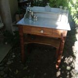 Marble and pine dressing table
