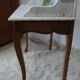 Louis XV-style toilet table in walnut and marble