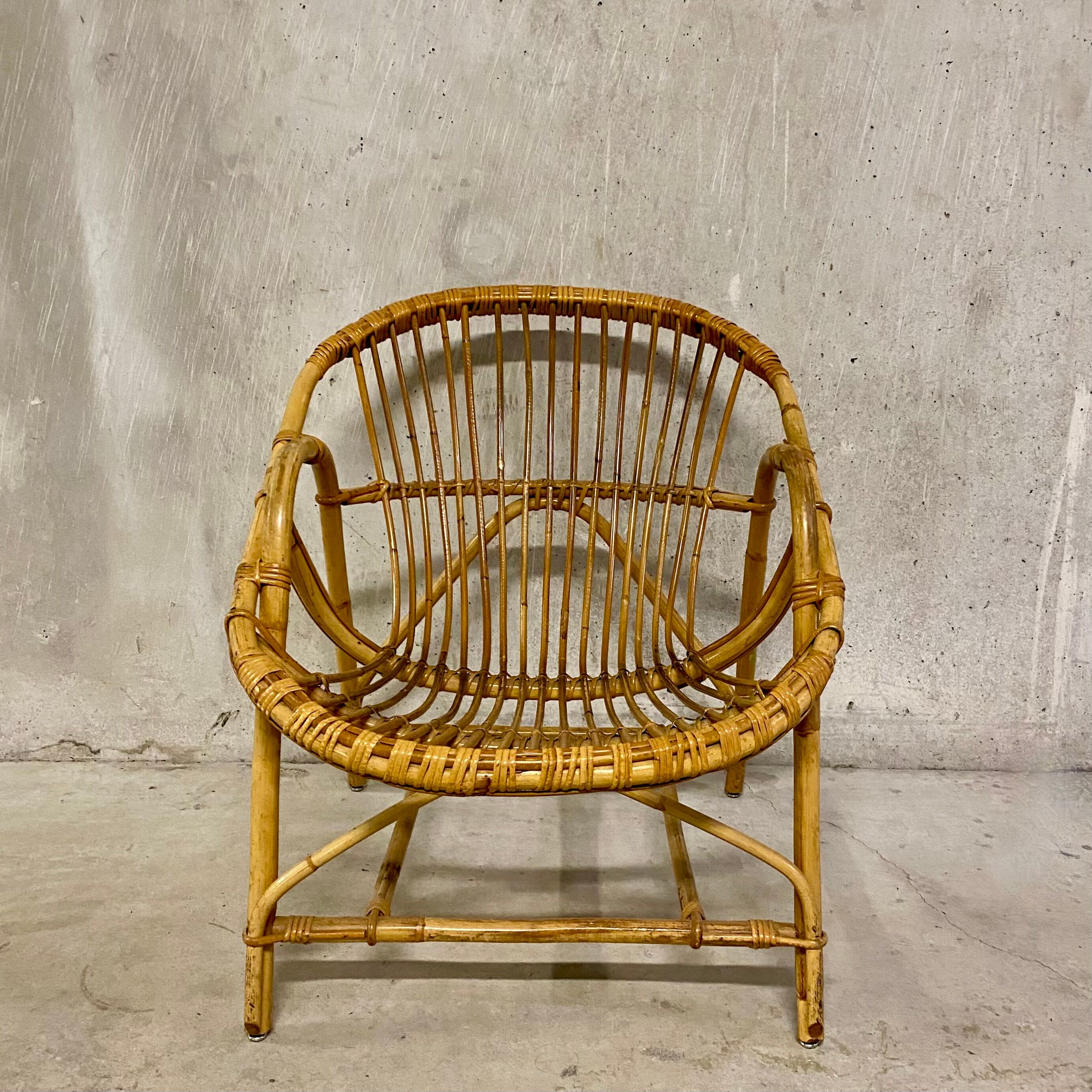 Rattan armchair