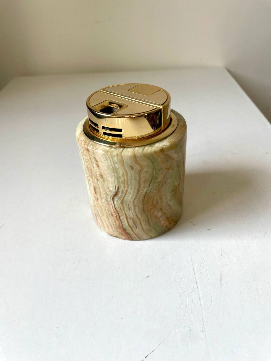 Vintage sarome  japan table lighter in  marble