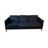 De sede black and grey sofa in leather and fabric