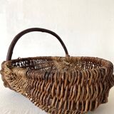 Wicker and hazel picking basket