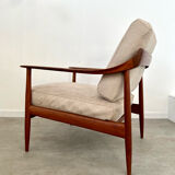 Old vintage teak armchair design Walter Knoll for Knoll Antimott Germany 1960s