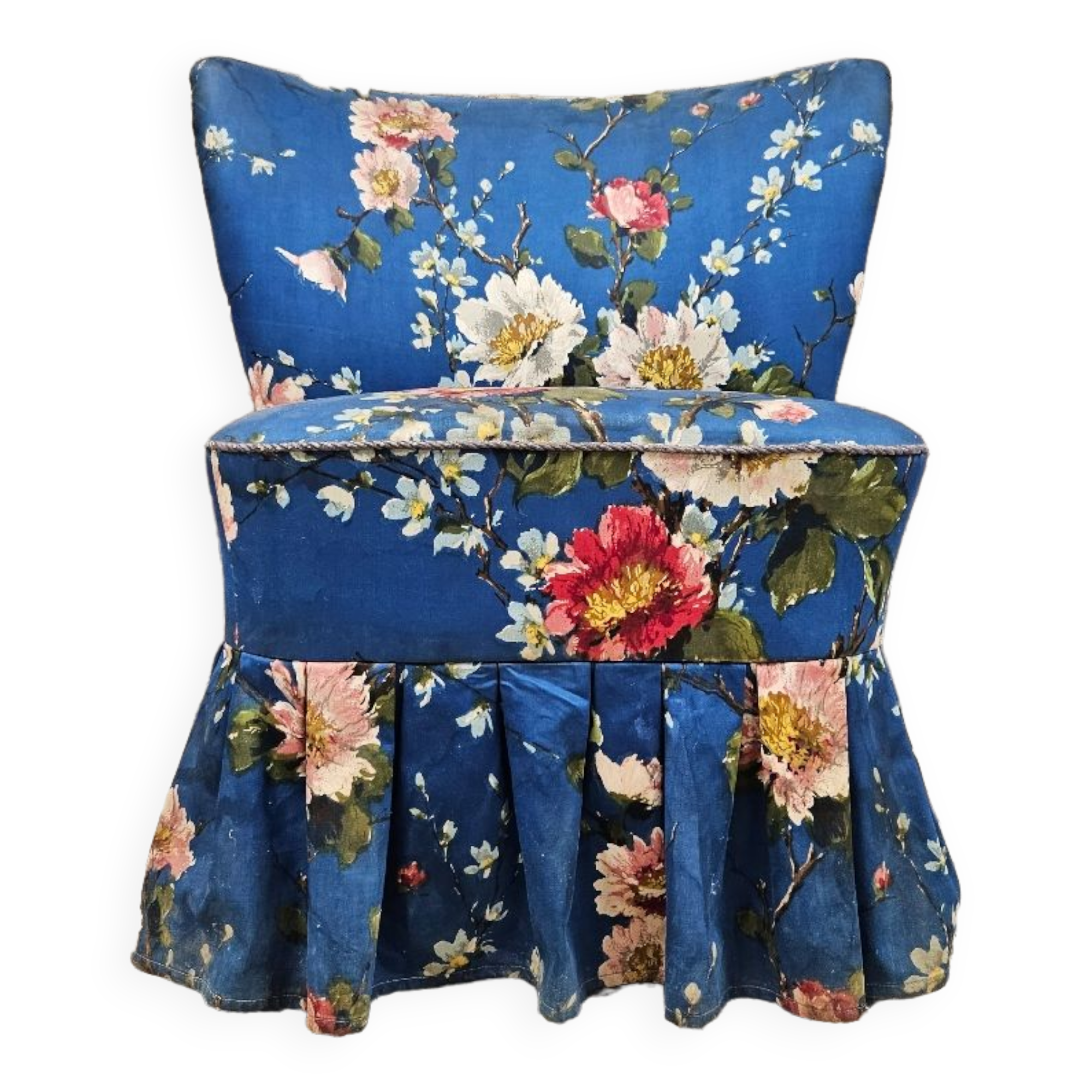 Fauteuil fleuri 1960