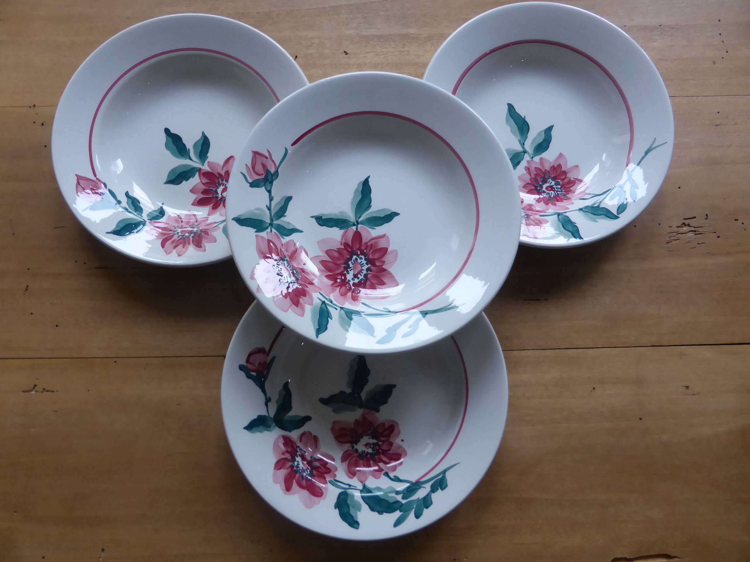 Set of 4 deep plates from Sarreguemines model Monceau 200214