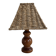 Wooden lamp, rope shade, 70s