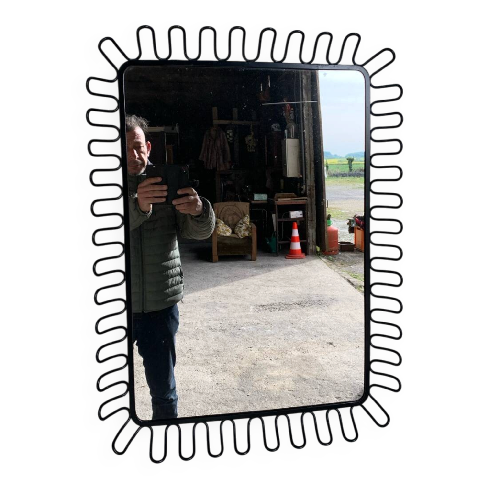 IKEA Mandal mirror from the 80s.