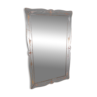 Very Large French Art Deco Venetian Style Mirror, 1930s