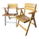 Pair of Wooden Folding Armchairs by Clairitex