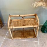 Vintage rattan shelf
